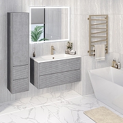 Тумба под раковину Aqua de Marco Parma 100 20100GRPAR подвесная цвет Дымчатый серый-4