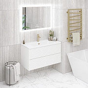 Тумба под раковину Aqua de Marco Parma 100 20100WPAR подвесная цвет Белый-4