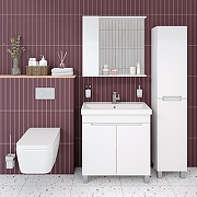 Тумба под раковину Aqua de Marco City 80 2080WCITY/F цвет Белый-4