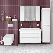 Тумба под раковину Aqua de Marco City 10 2100WCITY/H подвесная цвет Белый-5