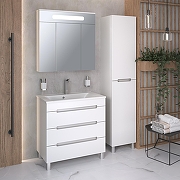 Шкаф пенал Aqua de Marco Olivia 40 R 3040COLI напольный цвет Белый-4