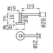 Держатель туалетной бумаги Boheme Uno 10985-BRB цвет Брашированная бронза-1