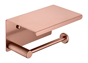 Держатель туалетной бумаги Boheme Uno 10971-CB с полкой цвет Брашированная медь