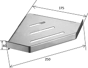 Металлическая полка Boheme New Venturo 10318-BRB угловая цвет Брашированная бронза-1