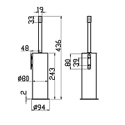 Ершик для унитаза Boheme Uno 10984-BRB цвет Брашированная бронза-1