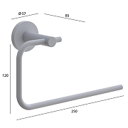 Полотенцедержатель Boheme Uno 10975-BRB цвет Брашированная бронза-1
