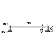 Полотенцедержатель Boheme Uno 10972-CB цвет Брашированная медь-1