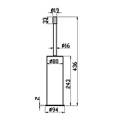 Ершик для унитаза Boheme Uno 10979-CB цвет Брашированная медь-1