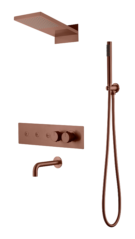 Душевая система Boheme Fusion 131-2-BRB с термостатом 