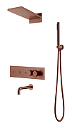 Душевая система Boheme Fusion 131-2-BRB с термостатом цвет Брашированная бронза