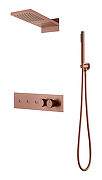 Душевая система Boheme Fusion 131-CB с термостатом цвет Брашированная медь