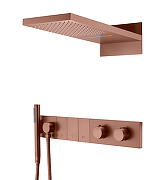 Душевая система Boheme Zodiac 133-BRB с термостатом цвет Брашированная бронза