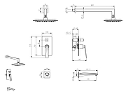 Душевая система Boheme Venturo 374-SGM-2 цвет Оружейная сталь глянцевая-1