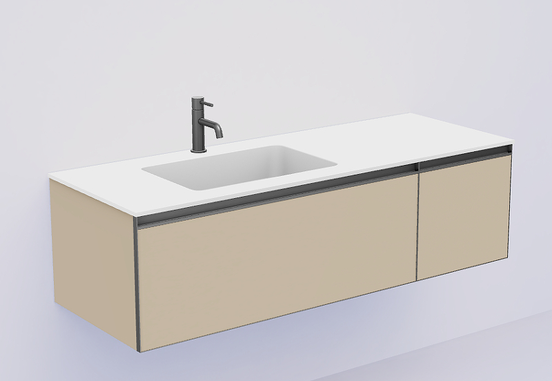 Тумба под раковину Boheme Armadi Art Quatro 2 140 790-M2-140-D-A-LED подвесная 