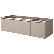 Тумба под раковину Boheme Armadi Art Quatro 2 140 790-M2-140-D-MG подвесная цвет Daphne профиль Золото матовое