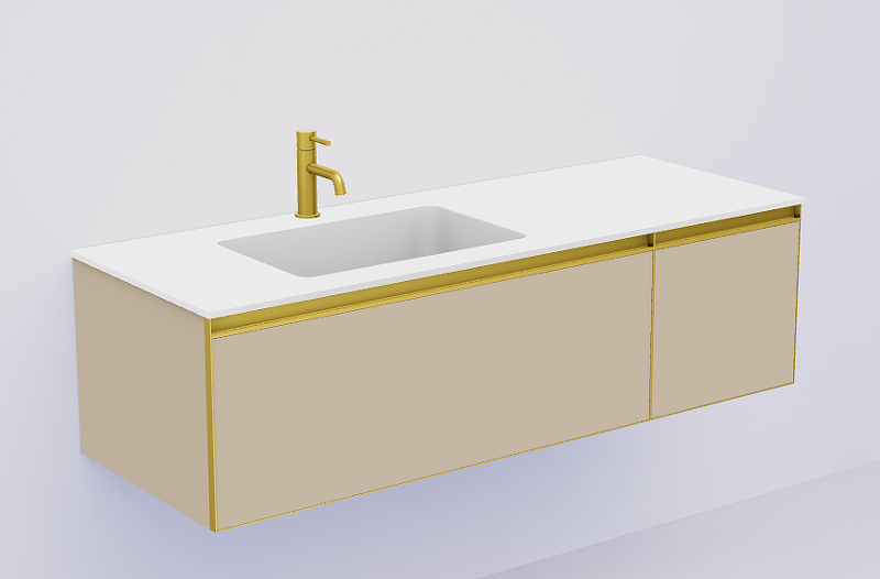 Тумба под раковину Boheme Armadi Art Quatro 2 140 790-M2-140-D-MG-LED подвесная 