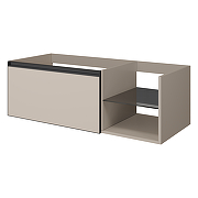 Тумба под раковину Boheme Armadi Art Quatro 6 120 790-M6-120-D-A-LED подвесная цвет Daphne профиль Антрацит