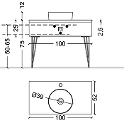 Тумба под раковину Boheme Armadi Art Lucido 100 770-100-SL подвесная цвет Серебро-1