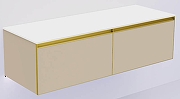 Тумба под раковину Boheme Armadi Art Quatro 2 140 790-M2-140(70+70)-D-MG+LD подвесная цвет Daphne профиль Золото матовое