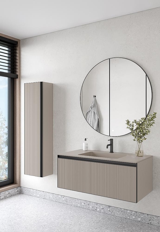 Тумба под раковину Boheme Armadi Art Quatro 1 100 790-M1-100-D-RIB-A-LED подвесная 