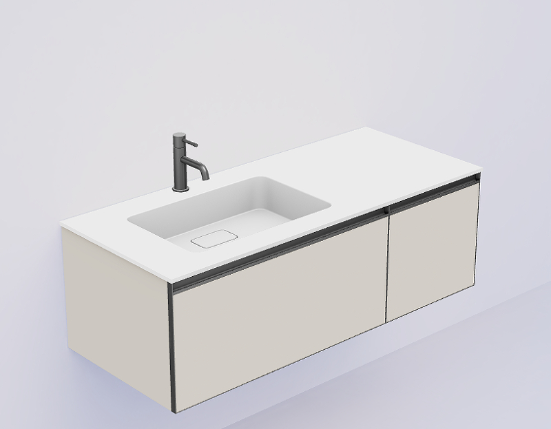 Тумба под раковину Boheme Armadi Art Quatro 2 120 790-M2-120-CM-A-LED подвесная 