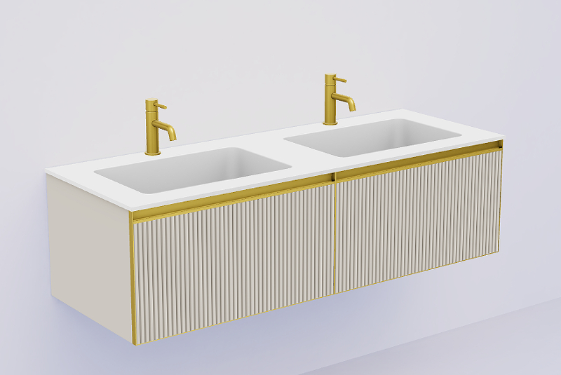 Тумба под раковину Boheme Armadi Art Quatro 2 140 790-M2-140(70+70)-R-C-M+L подвесная 