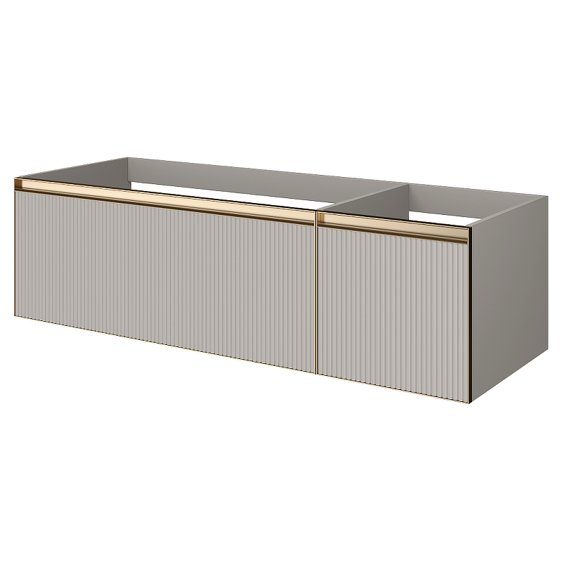 Тумба под раковину Boheme Armadi Art Quatro 2 140 790-M2-140-CM-RIB-MG подвесная 