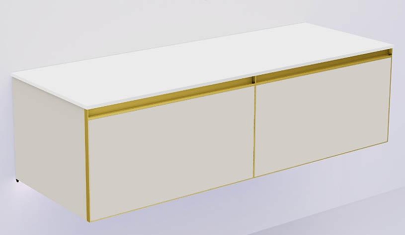 Тумба под раковину Boheme Armadi Art Quatro 2 140 790-M2-140(70+70)-CM-MG+L подвесная 