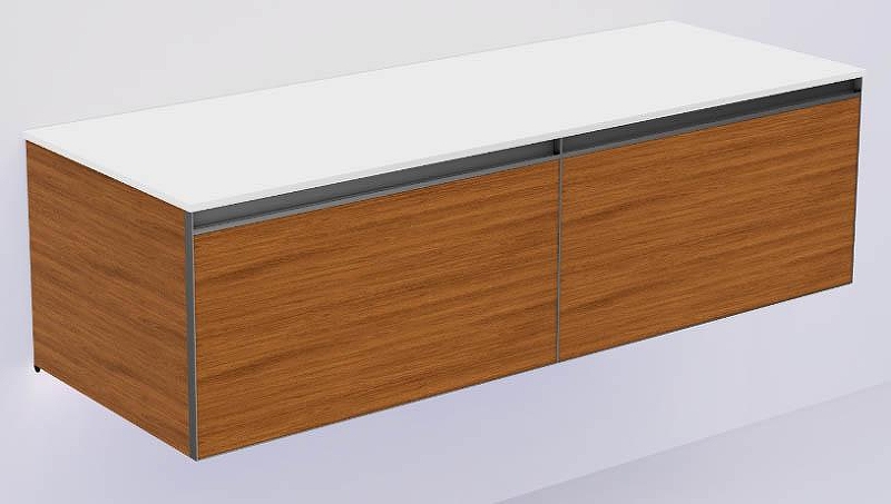 Тумба под раковину Boheme Armadi Art Quatro 2 140 790-M2-140(70+70)-W-A+L подвесная 