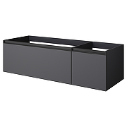 Тумба под раковину Boheme Armadi Art Quatro 2 140 790-M2-140-A-A-LED подвесная цвет Антрацит профиль Антрацит