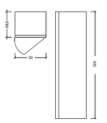 Шкаф пенал Boheme Armadi Art Neoart 35 834-BW подвесной цвет Black Wood-1