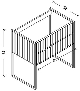 Тумба под раковину Boheme Armadi Art Monaco 80 867-080-RG цвет Бордо