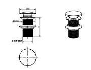 Донный клапан Boheme 612/2-BRB click-clack цвет Брашированная бронза-1