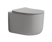 Унитаз Boheme Flow 969-SET-L цвет Серый матовый с сиденьем Микролифт