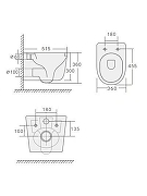 Унитаз Boheme Flow 969-SET-L цвет Серый матовый с сиденьем Микролифт-1