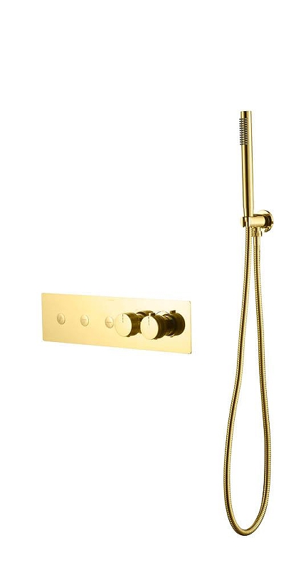 Смеситель для душа Boheme Fusion 131-SYS-G с термостатом 