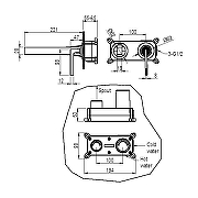 Смеситель для раковины Boheme Duo 165-MG цвет Золото матовое-1
