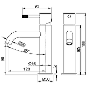 Смеситель для раковины Boheme Uno 461-BRB цвет Брашированная бронза-1