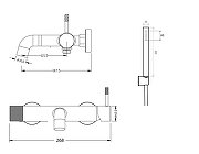 Смеситель для ванны Boheme Uno 463-BRB цвет Брашированная бронза-1