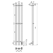 Электрический полотенцесушитель APEXTERMO Luna 1100x120 LN10112GL цвет Золото матовое-3