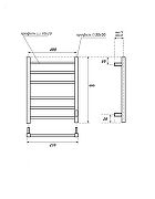 Электрический полотенцесушитель APEXTERMO Terra 600x400 TR00164GN цвет Оружейная сталь-3