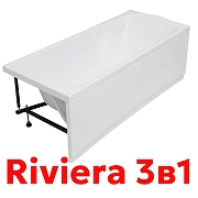 Акриловая ванна La Fenice Riviera 155х70 SV-Riv-15570KP-FR цвет Белый разборный каркас, регулируемые ножки, панель фронтальная для ванны-11