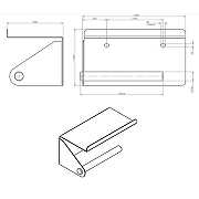 Держатель туалетной бумаги Merida Stella R U3AS.R с полкой цвет Нержавеющая сталь-5
