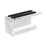 Держатель туалетной бумаги Merida Stella R U3BS.R с полкой цвет Белый матовый-1