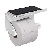 Держатель туалетной бумаги Merida Stella R U3BS.R с полкой цвет Белый матовый-2