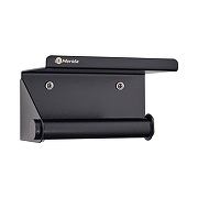 Держатель туалетной бумаги Merida Stella R U3CS.R с полкой цвет Черный матовый