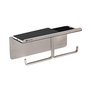 Держатель туалетной бумаги Merida Stella R U5AS.R двойной с полкой цвет Нержавеющая сталь-2