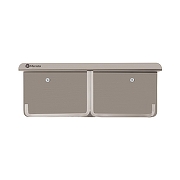 Держатель туалетной бумаги Merida Stella R U5AS.R двойной с полкой цвет Нержавеющая сталь-3