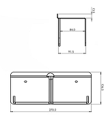 Держатель туалетной бумаги Merida Stella R U5AS.R двойной с полкой цвет Нержавеющая сталь-5
