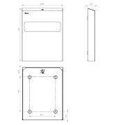 Диспенсер туалетных накладок Merida Stella R GSA001.R цвет Нержавеющая сталь-6